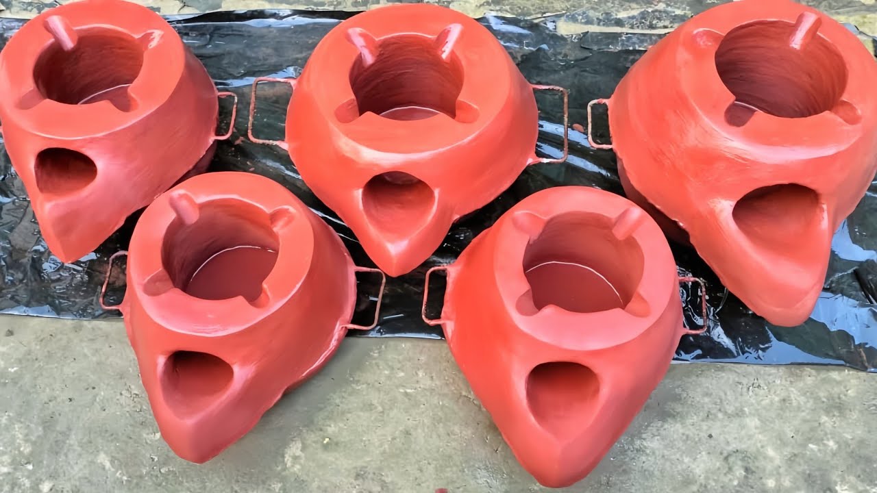 সিমেন্টে তৈয়ারী করা চৌকার সহজ পদ্ধতি || DIY Portable Concrete Stove
