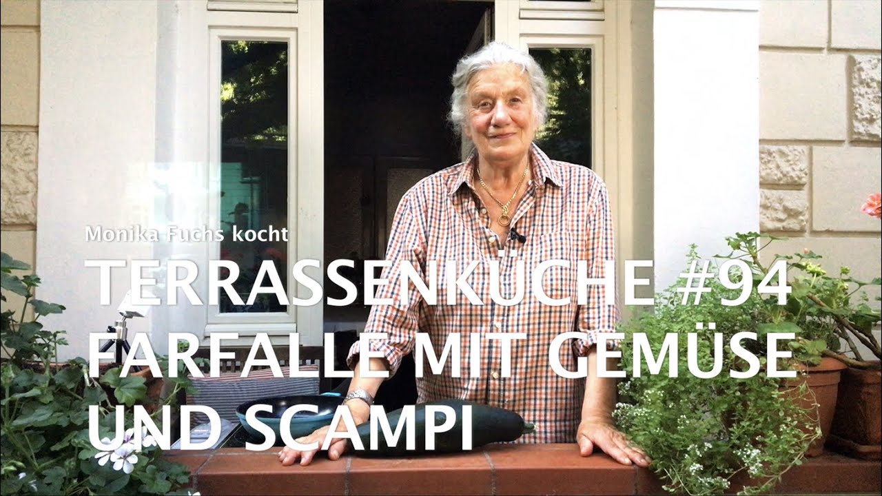 Farfalle mit Gemüse und Scampi - Terrassenküche #94