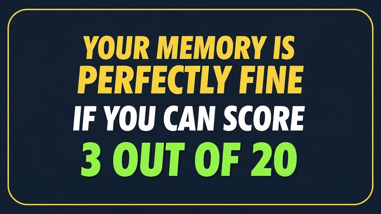 Your Memory Is Perfectly Fine If You Score 3/20 | Hard Memory Quiz Challenge