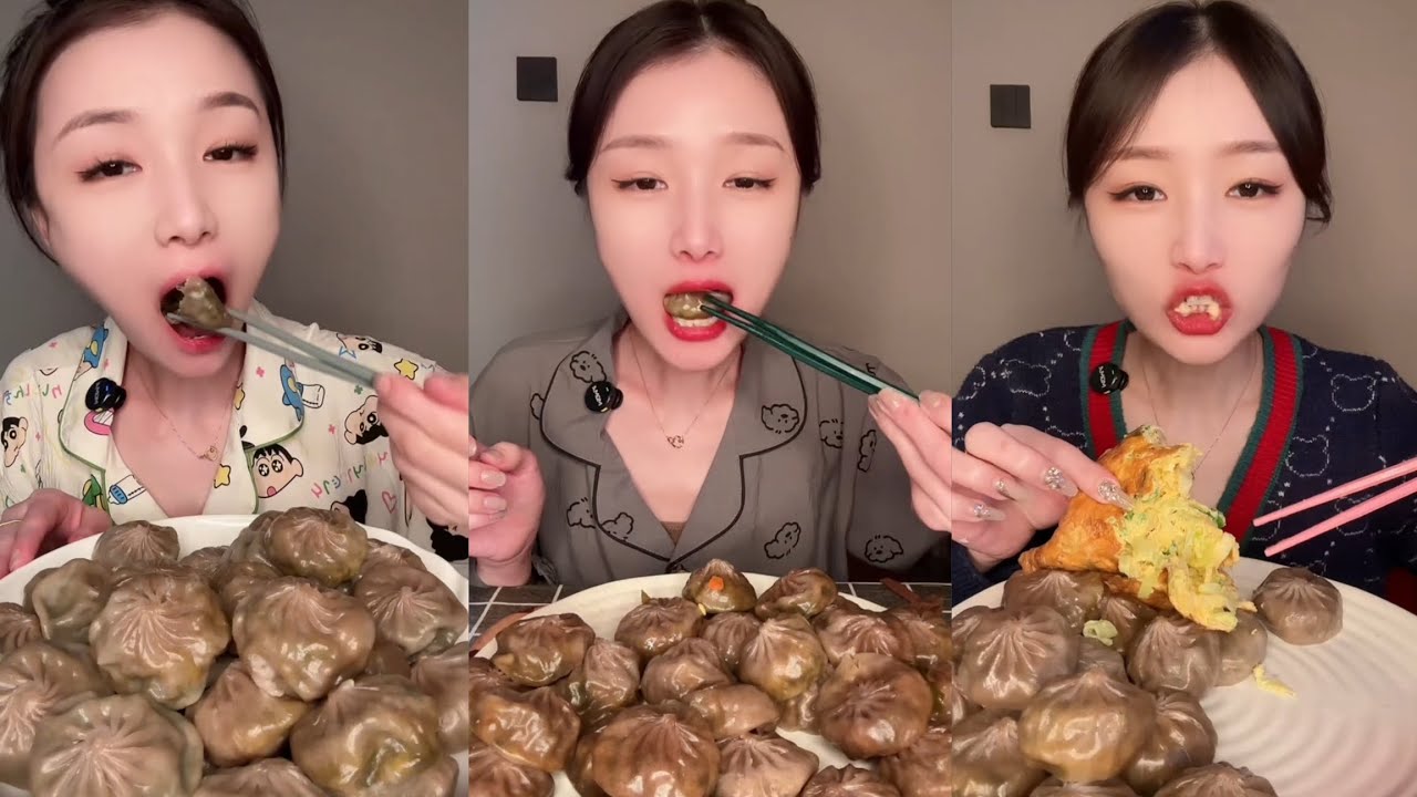 Korean Dumpling Mukbang ASMR 😋 | Juicy Steamed Mandu Eating Sounds