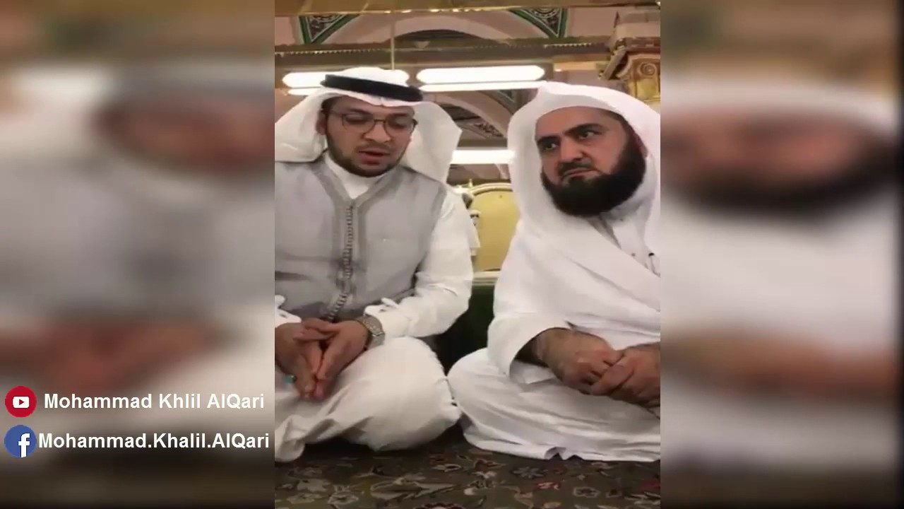 تلاوة المؤذن مهدي بري على الشيخ محمد خليل القارئ بالمسجد النبوي
