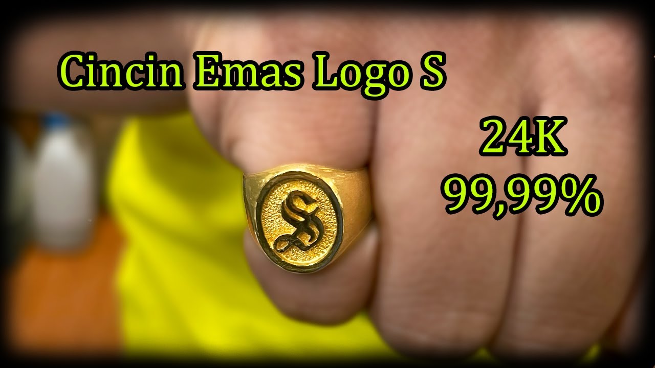 Изготовление кольца-печатки с логотипом S 24K