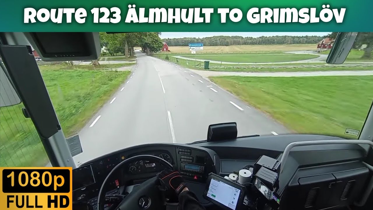 Bus Driving POV | Route 123 Älmhult to Grimslöv