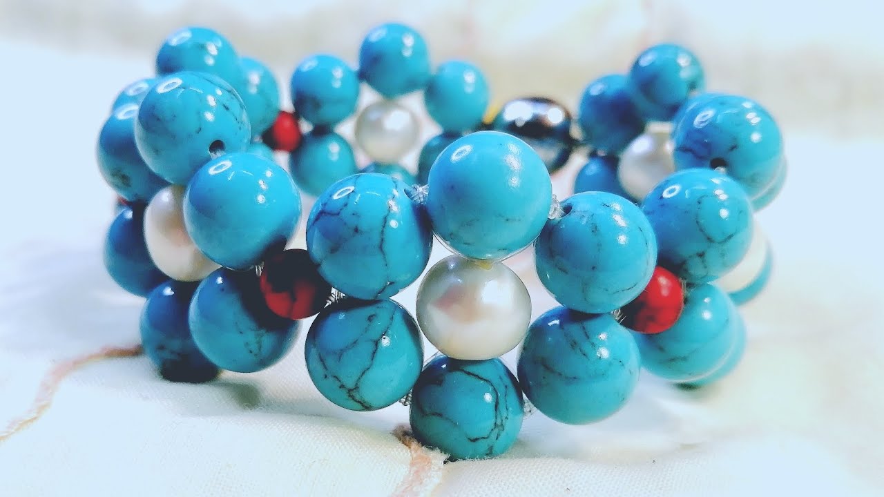 Step by step bracelet turtorial: easy to make, fashion handmade jewelry, flower bracelet