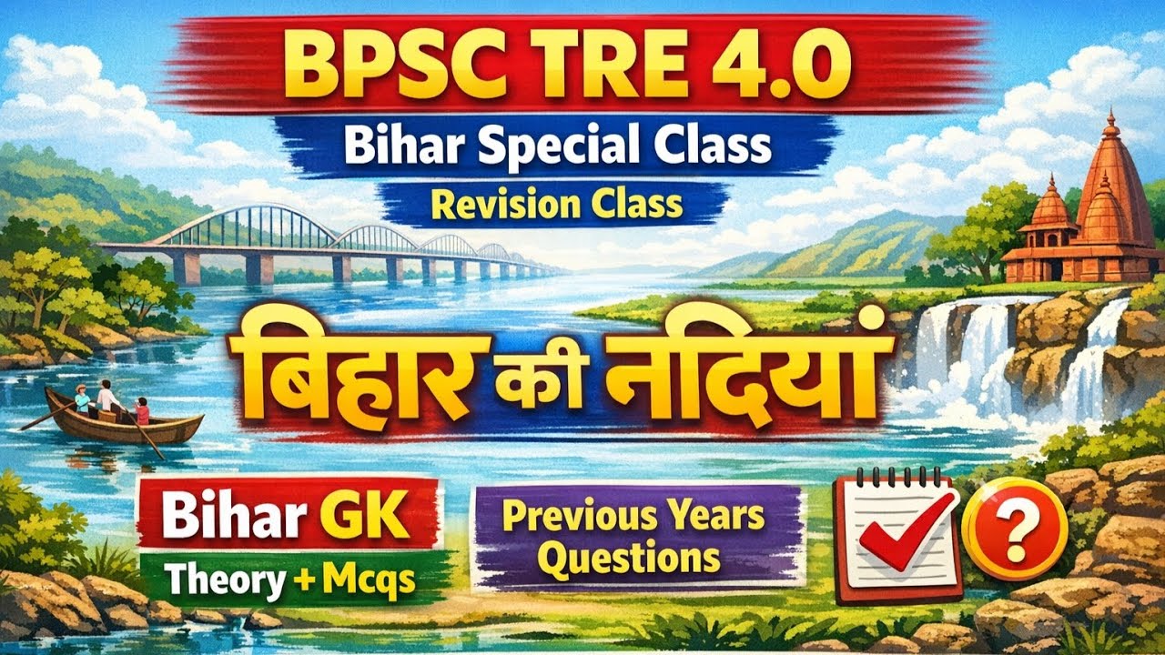 BPSC TRE 4.0 | बिहार की नदियाँ | Bihar Special Class | Bihar Special GK | BPSC PYQs 
