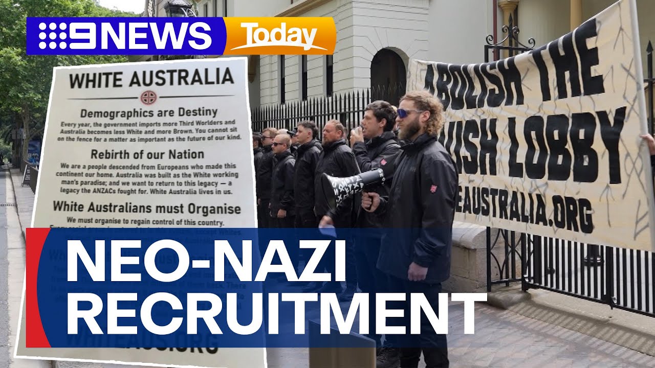Letterboxes flooded with neo-Nazi recruitment flyers promoting 'White Australia' | 9 News Australia