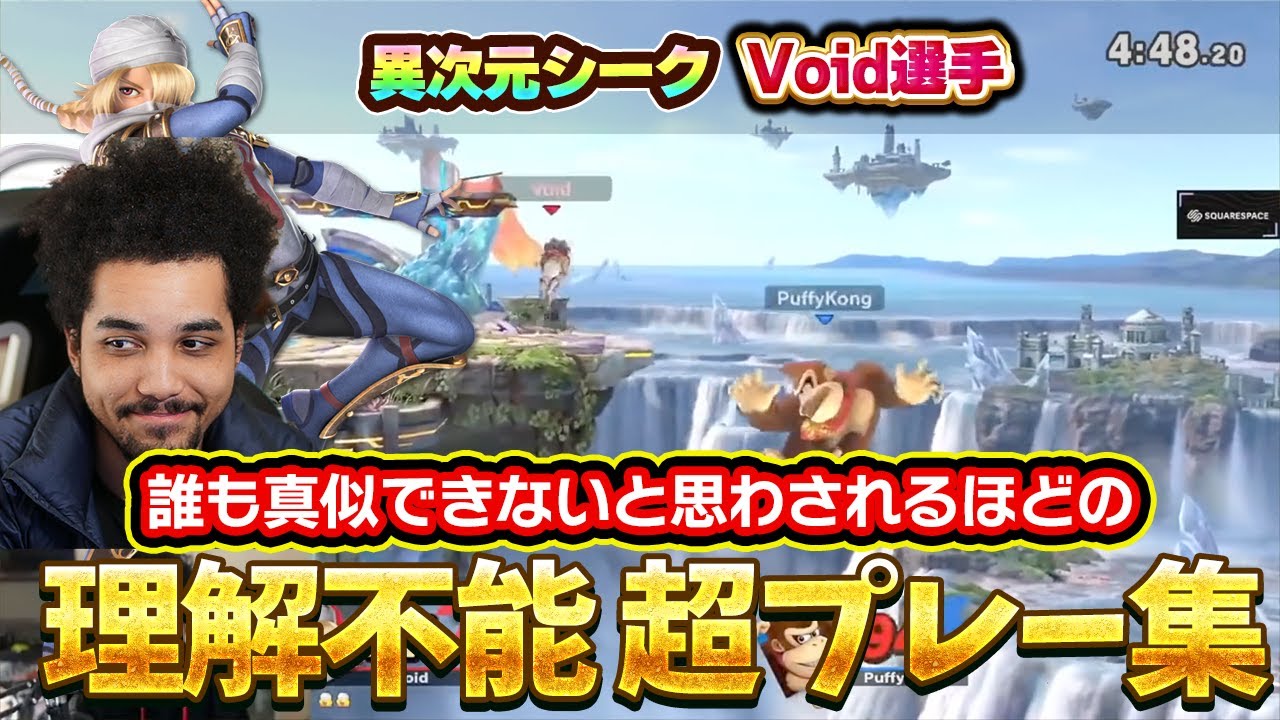 何を食べたらこうなるのか分からない、Voidシークの異次元プレー集【スマブラSP/Void Sheik Montage】