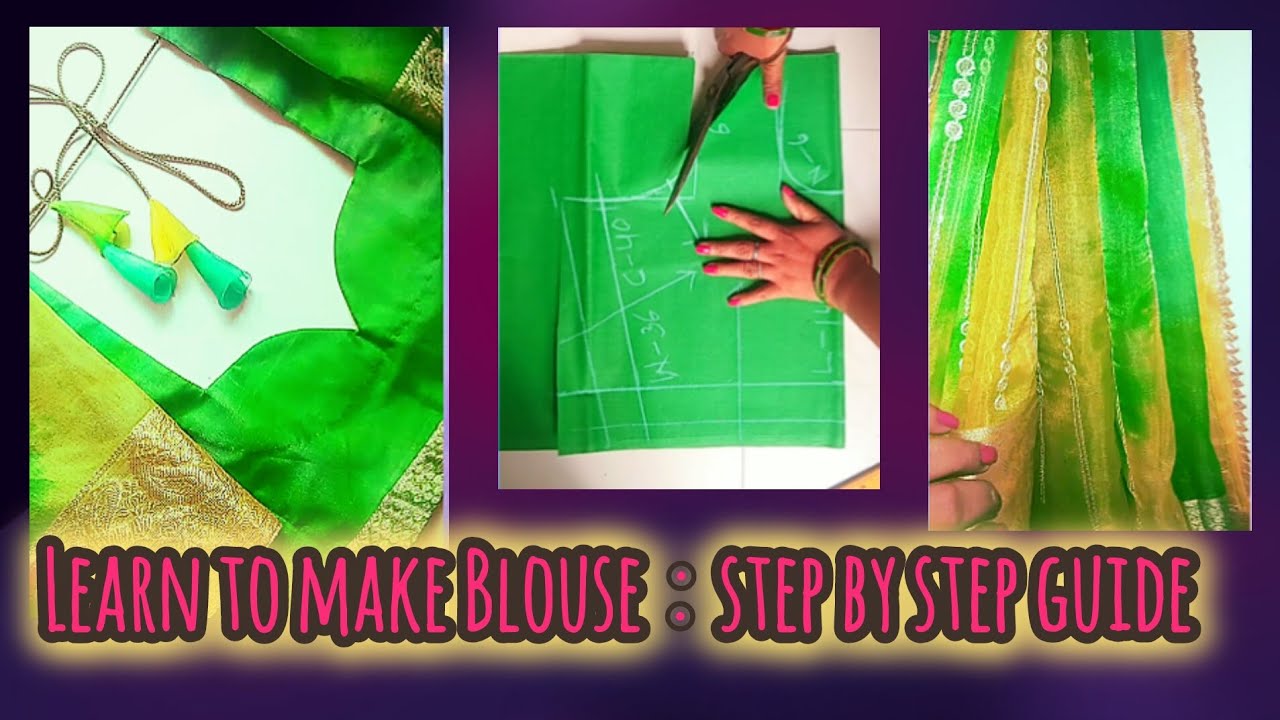✨👗Beautiful Blouse Making Magic! Full Step-by-Step Cutting & Stitching + Stunning Saree Showcase 🌸😍💖