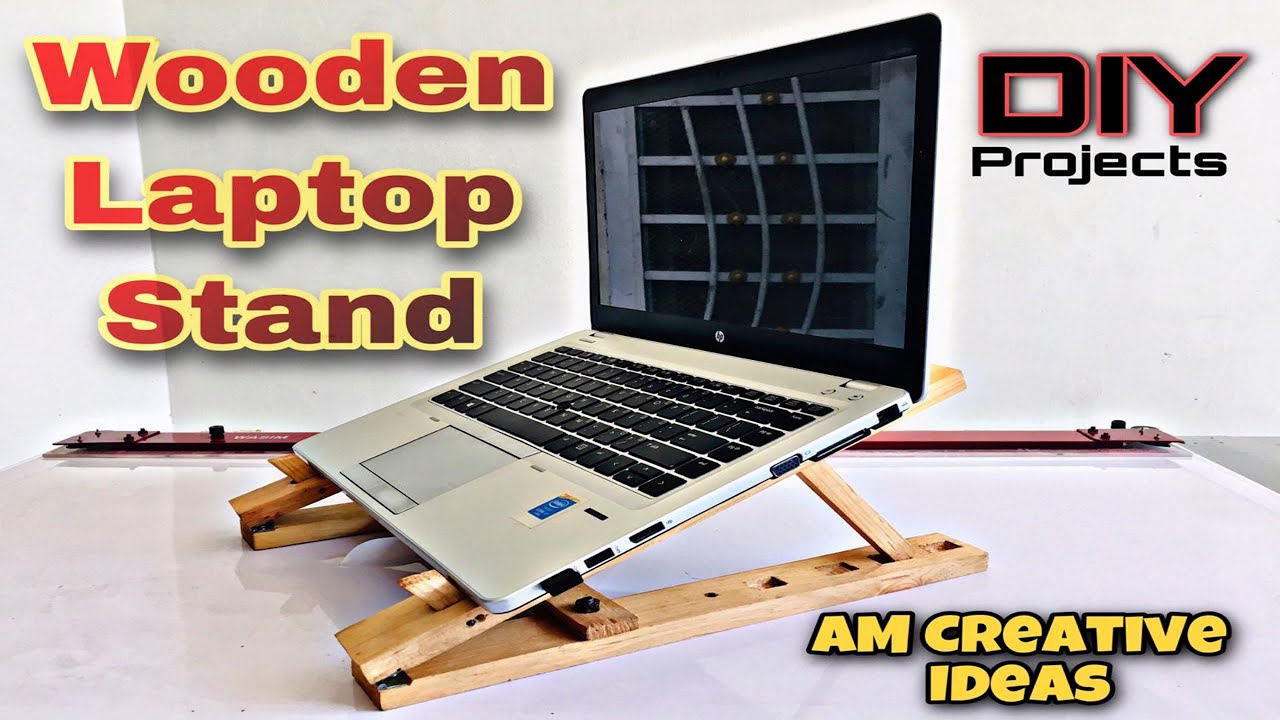 How to Make Wooden Laptop stand at Home | Adjustable laptop stand