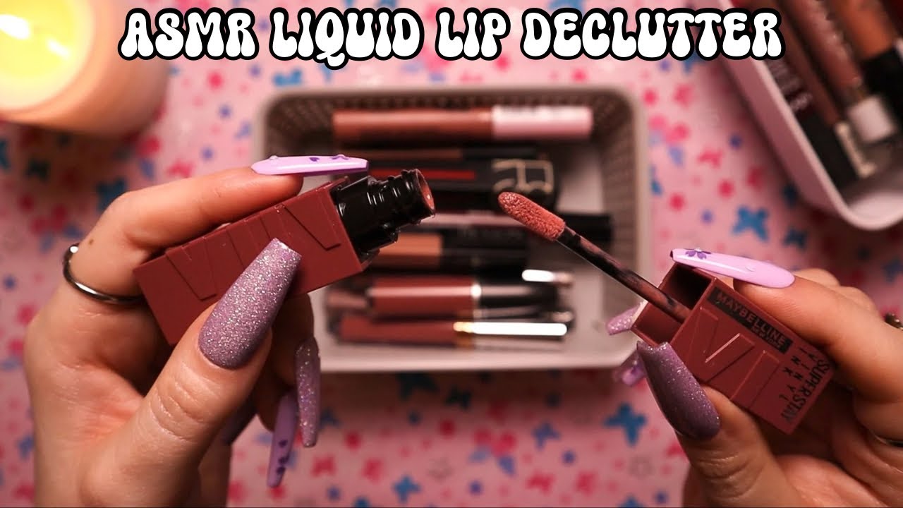ASMR Lip Product Declutter | Pt.2 Liquid Lip Products✨