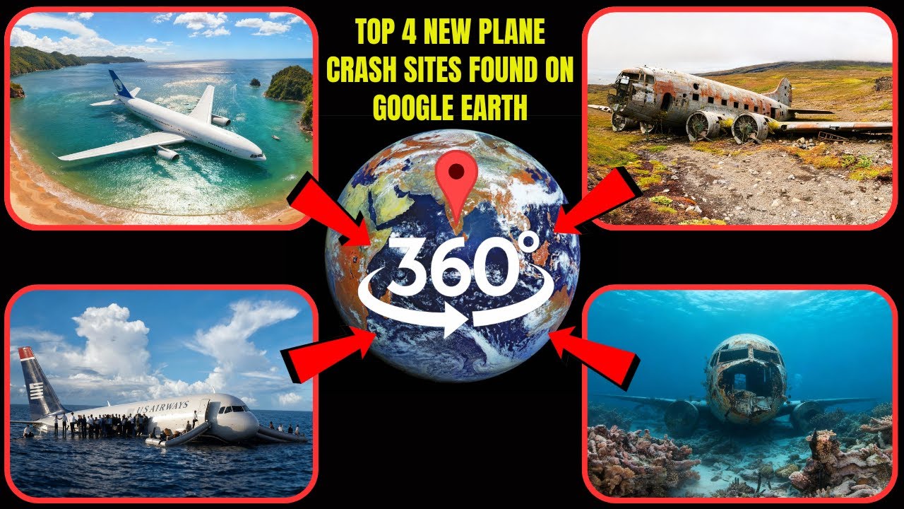 VR 360 - Top 4 NEW Plane Crash Sites Found on Google Earth!