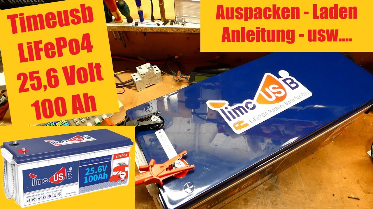 Timeusb LiFePo4 25,6 Volt 100Ah - Ich habe es getan, eine neue 24V Batterie für Testgeräte