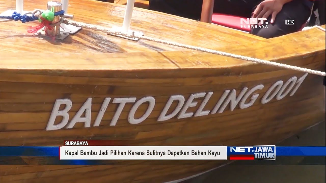 Peluncuran Kapal Bambu Baito Deling 001 - NET. JATIM