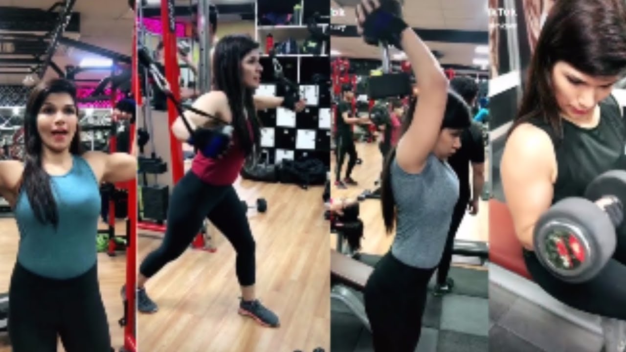 Hot girl gym workout tik tok video / trending tiktok workouts video