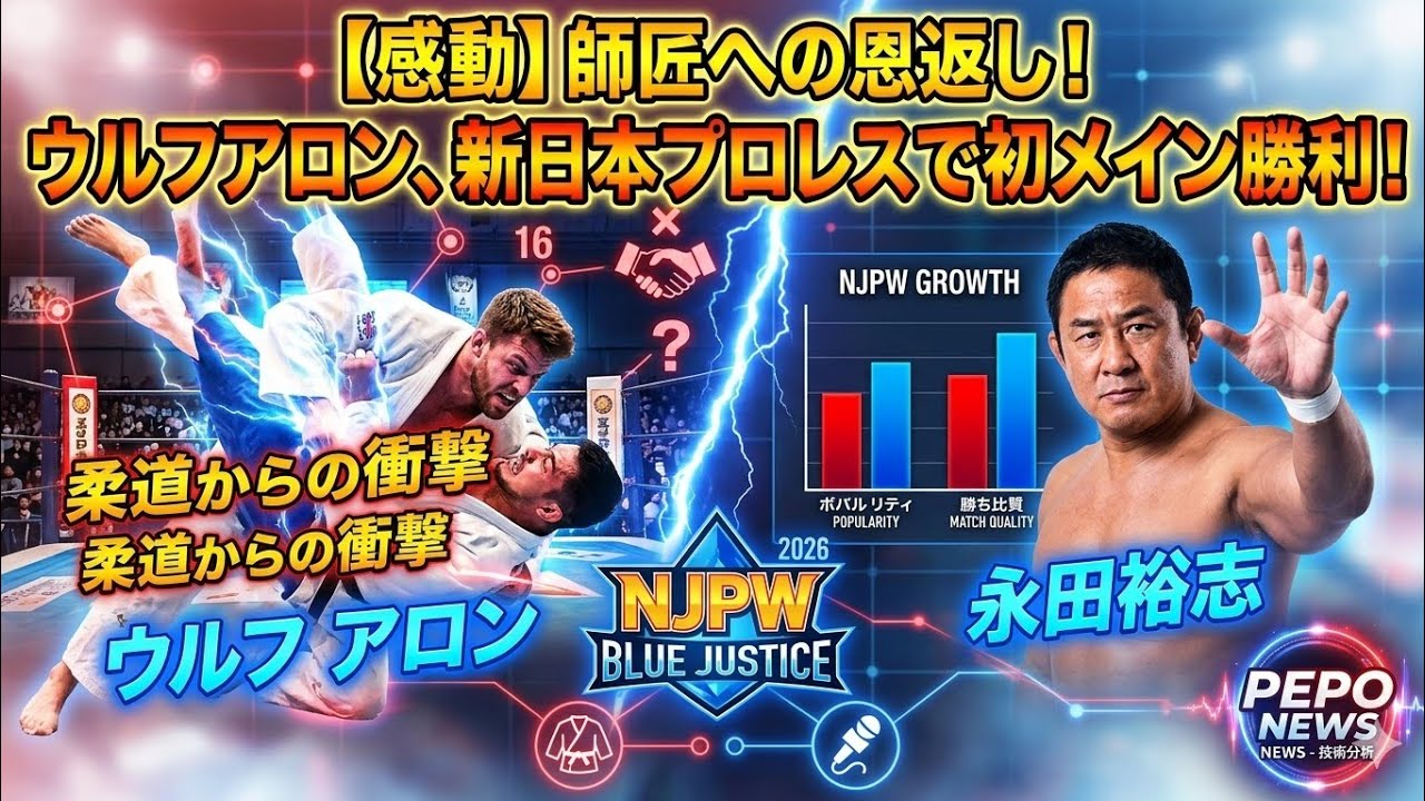 ウルフアロン デビュー3戦目で初メイン！永田裕志に恩返し勝利🔥 新日本プロレス Blue Justice XVII 2026
