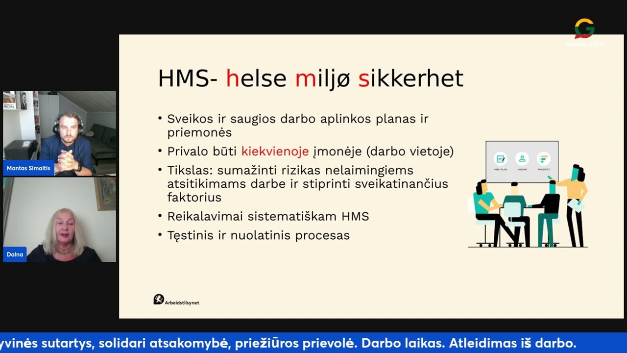 Vebinarai dirbantiems Norvegijoje: 
