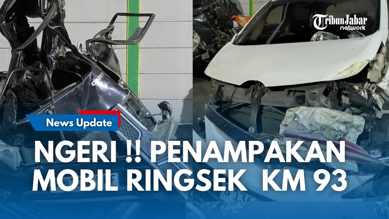 NGERI !!! PENAMPAKAN Mobil Ringsek Tak Berbentuk Korban Tabrakan Beruntun di KM 93 Tol Cipularang
