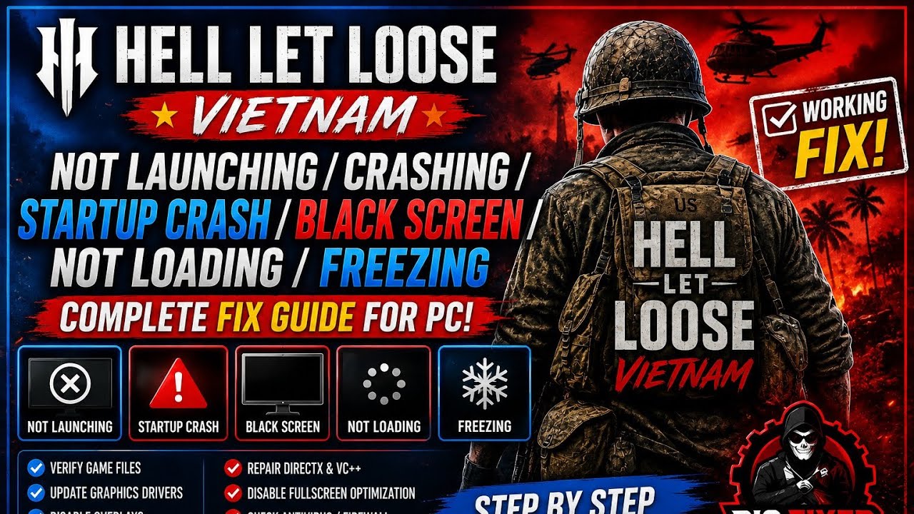 Hell Let Loose Vietnam: как исправить ошибки запуска, вылеты, черный экран и зависания на ПК