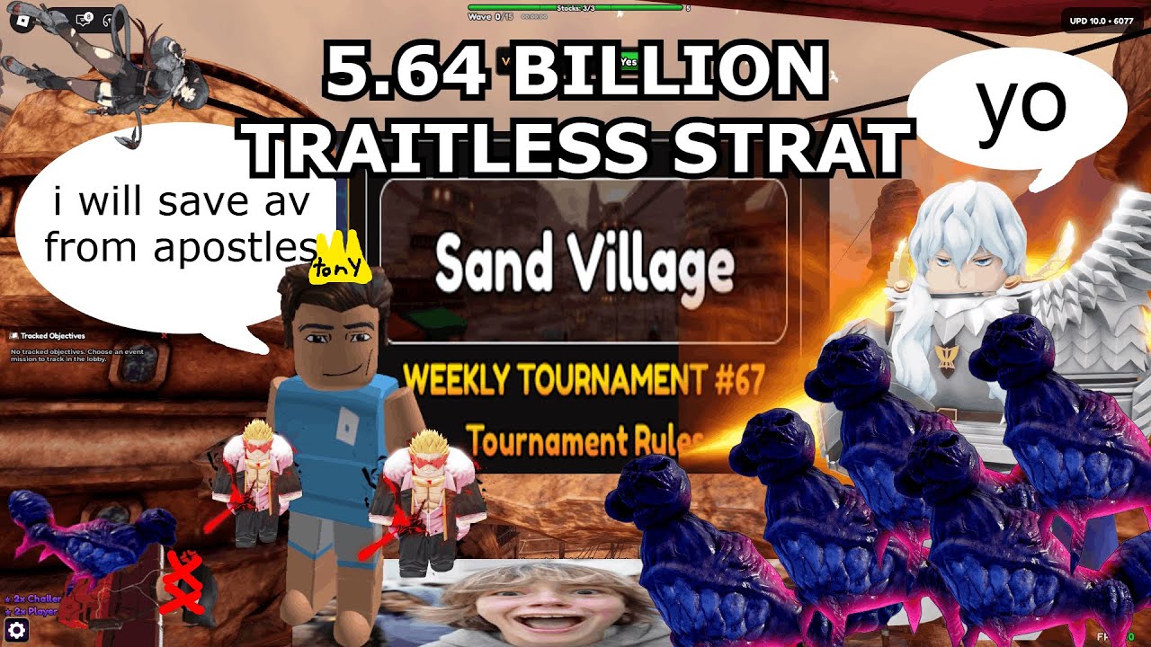 [Traitless] 5.64B+ Dmg Initial Strat | Anime Vanguards Tournament #67