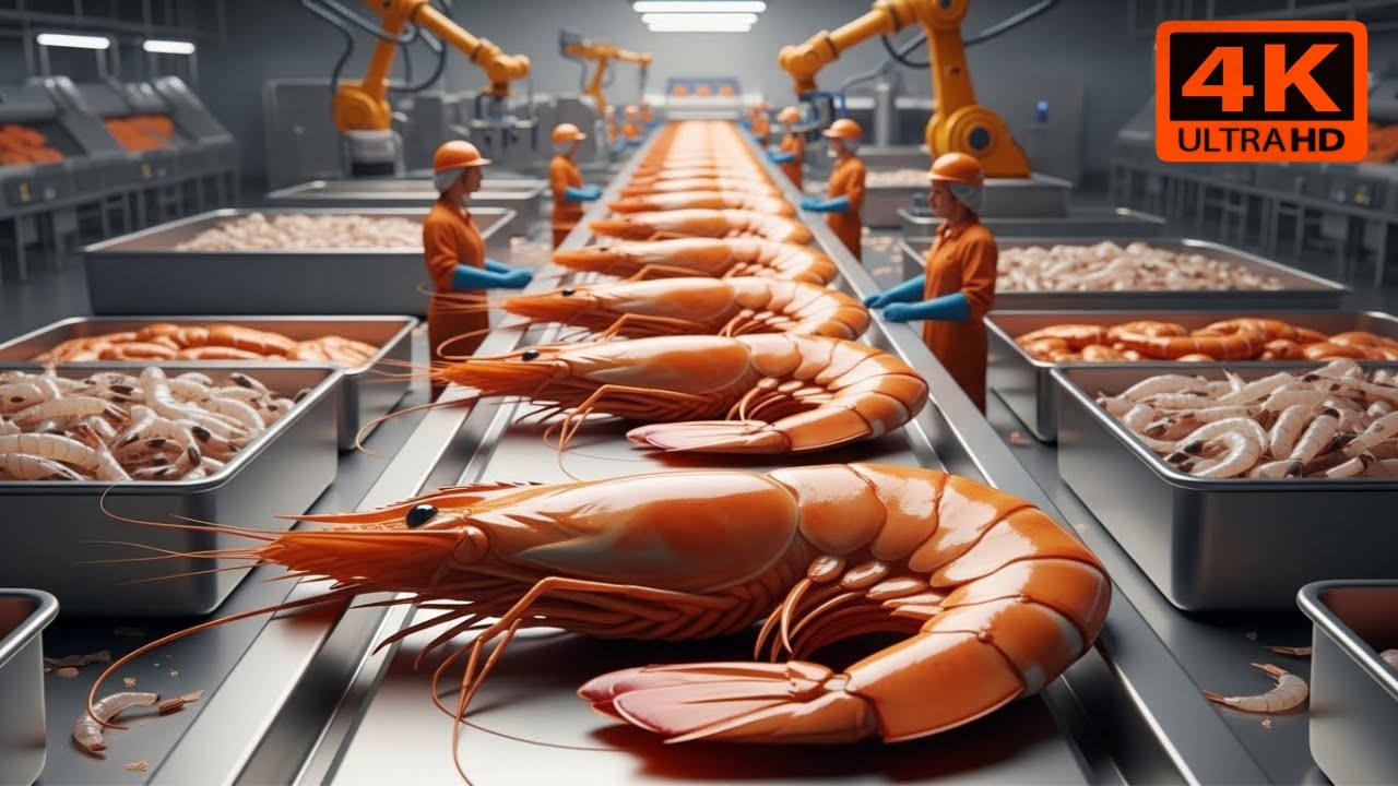 Inside A Modern Shrimp Processing Factory: Amazing Seafood Production