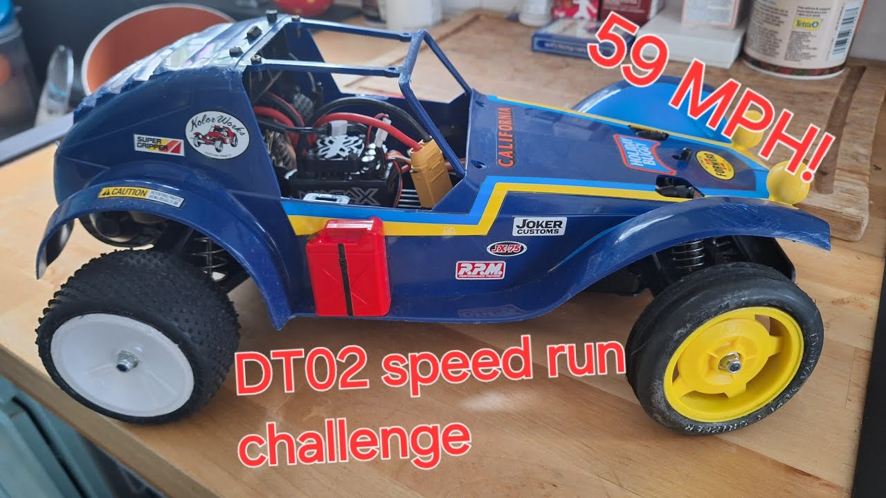 Dt02  Speed Challenge Tamiya Holiday Buggy 59 MPH @cw-01creations46 #rccar #rc #racing
