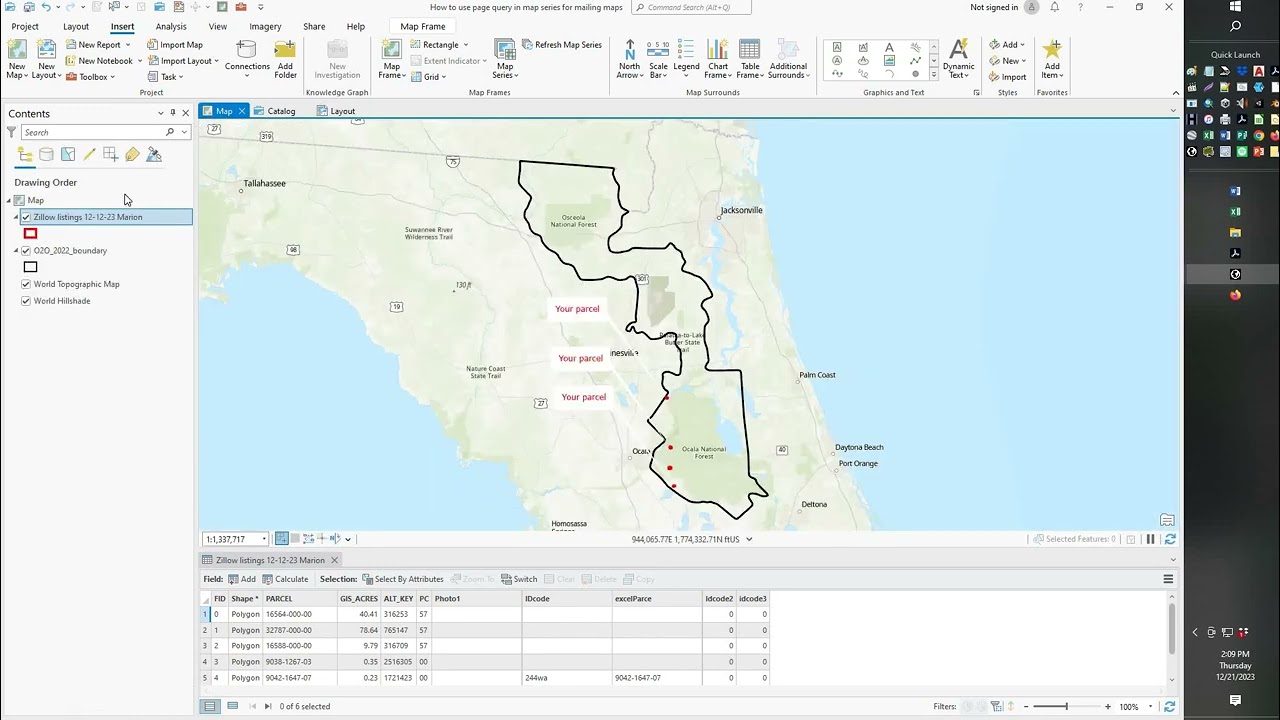 ArcGIS Pro - Using a Page Query to show individual parcels in a Map Series with fixed extent