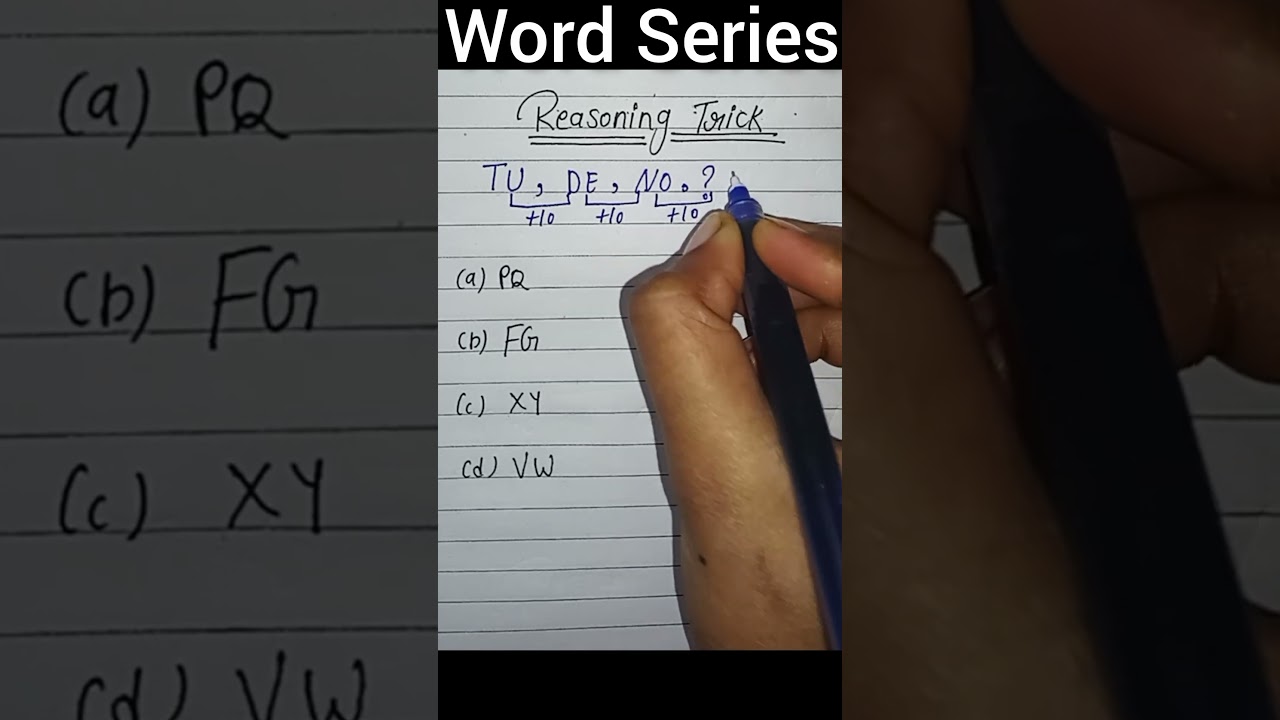 Word Series || Reasoning by Srishti Tyagi 