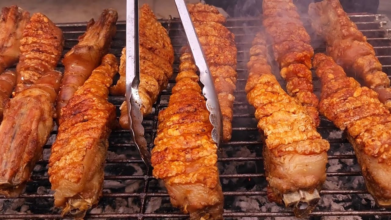 หางหมูย่างกรอบเตาถ่าน กรอบมากกรอบนาน หอมเครื่องหมัก สูตรทำขายได้ บอกเทคนิคทำให้หนังฟูกรอบแบบละเอียด