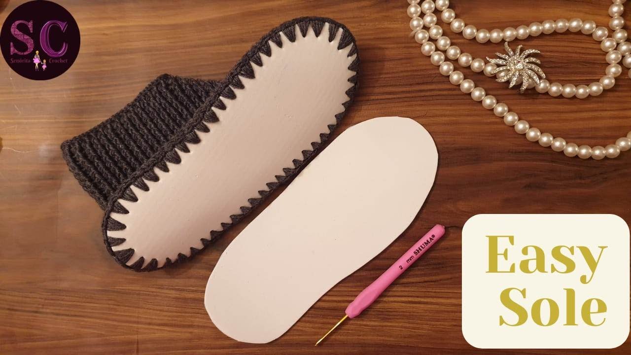 Never Suffer From CROCHET SLIPPER SOLE Again - diy crochet flip flop slippers