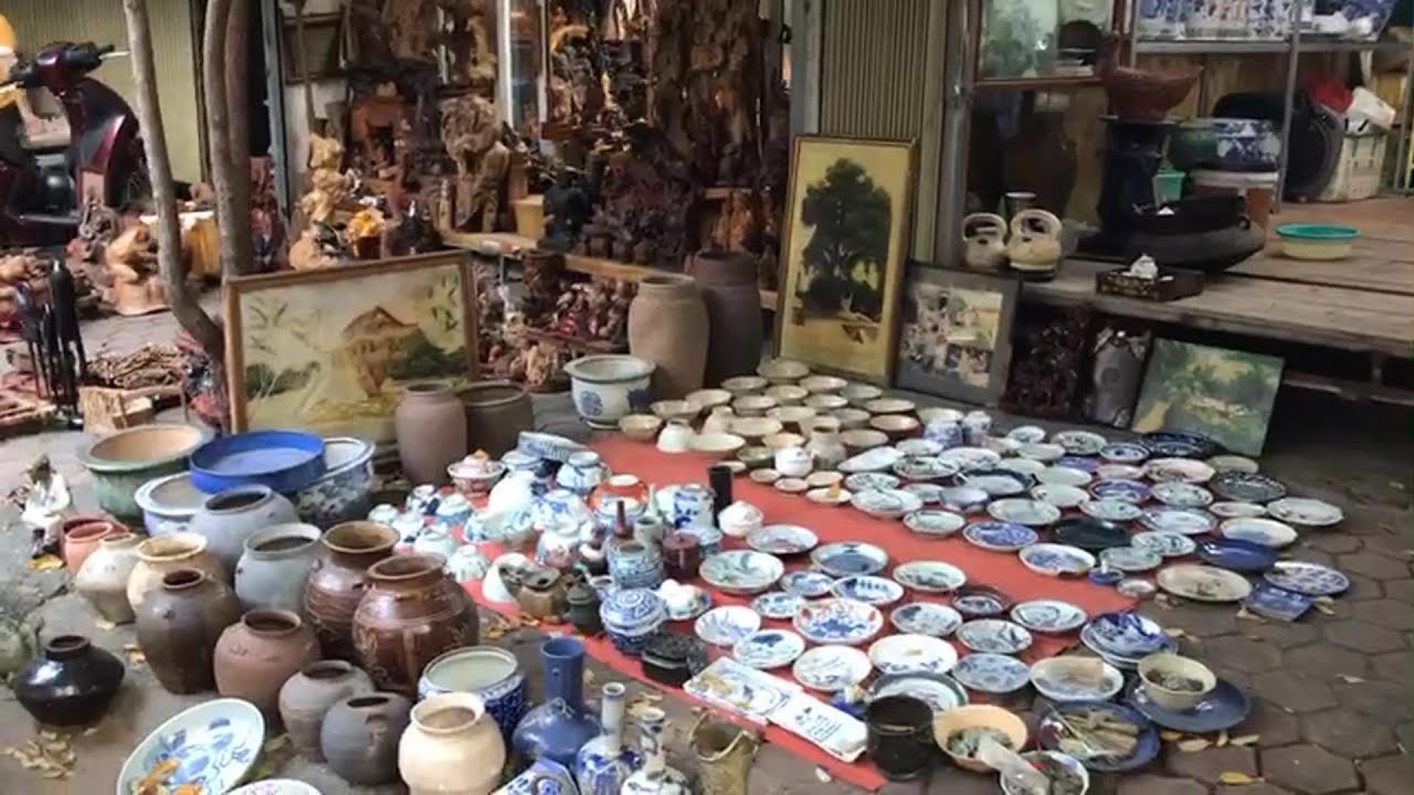 Chợ đồ xưa |Chợ đồ cũ Vạn Phúc Hà Đông chi tiết nhất_ Mê Không muốn về | Van Phuc antique market