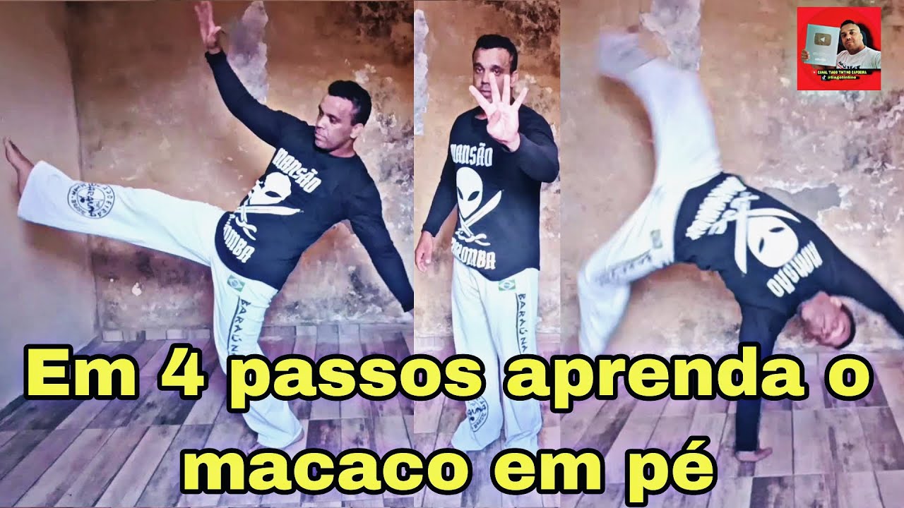 Aprenda macaco em pé da capoeira em 4 passos