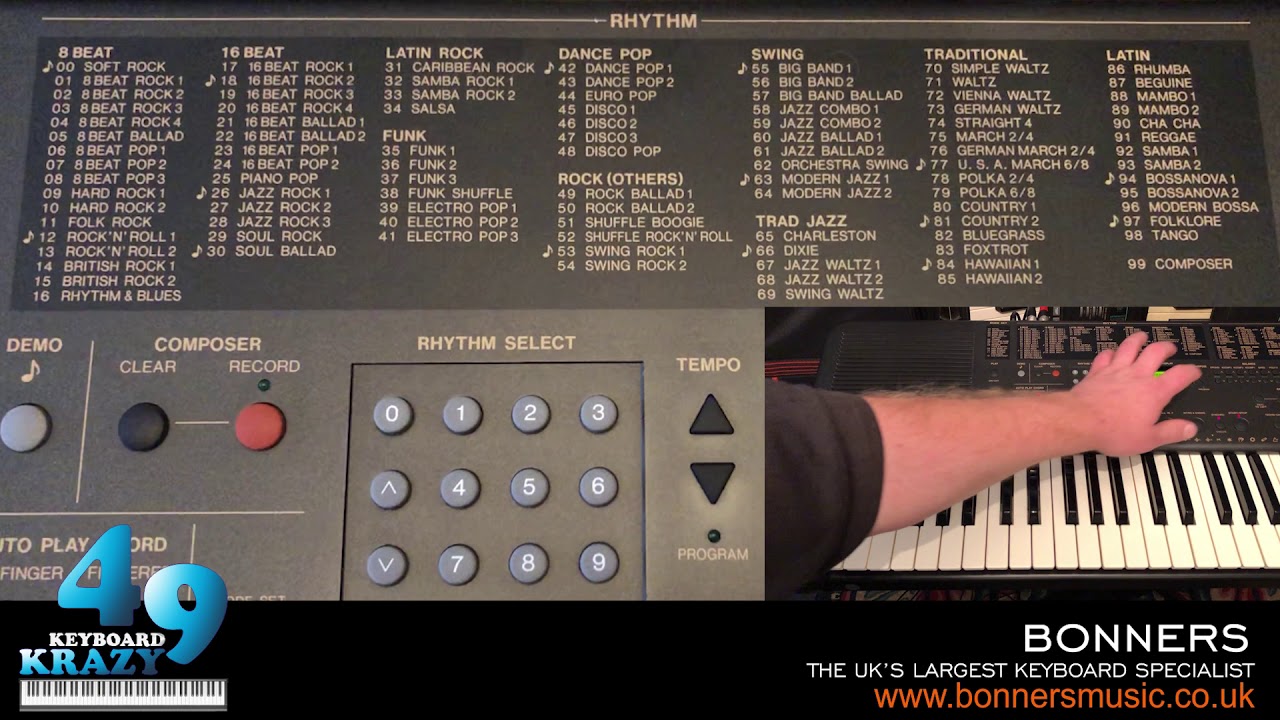 Technics SX-KN650 Keyboard - 100 Rhythm Styles Part 2/2
