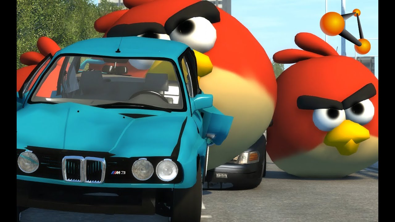 BeamNG.Drive Mod : Angry Bird (Crash test)