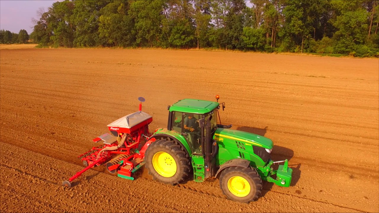 Siew Rzepaku 2017 z Siewnikiem Kverneland Accord DA [Dji Phantom3]