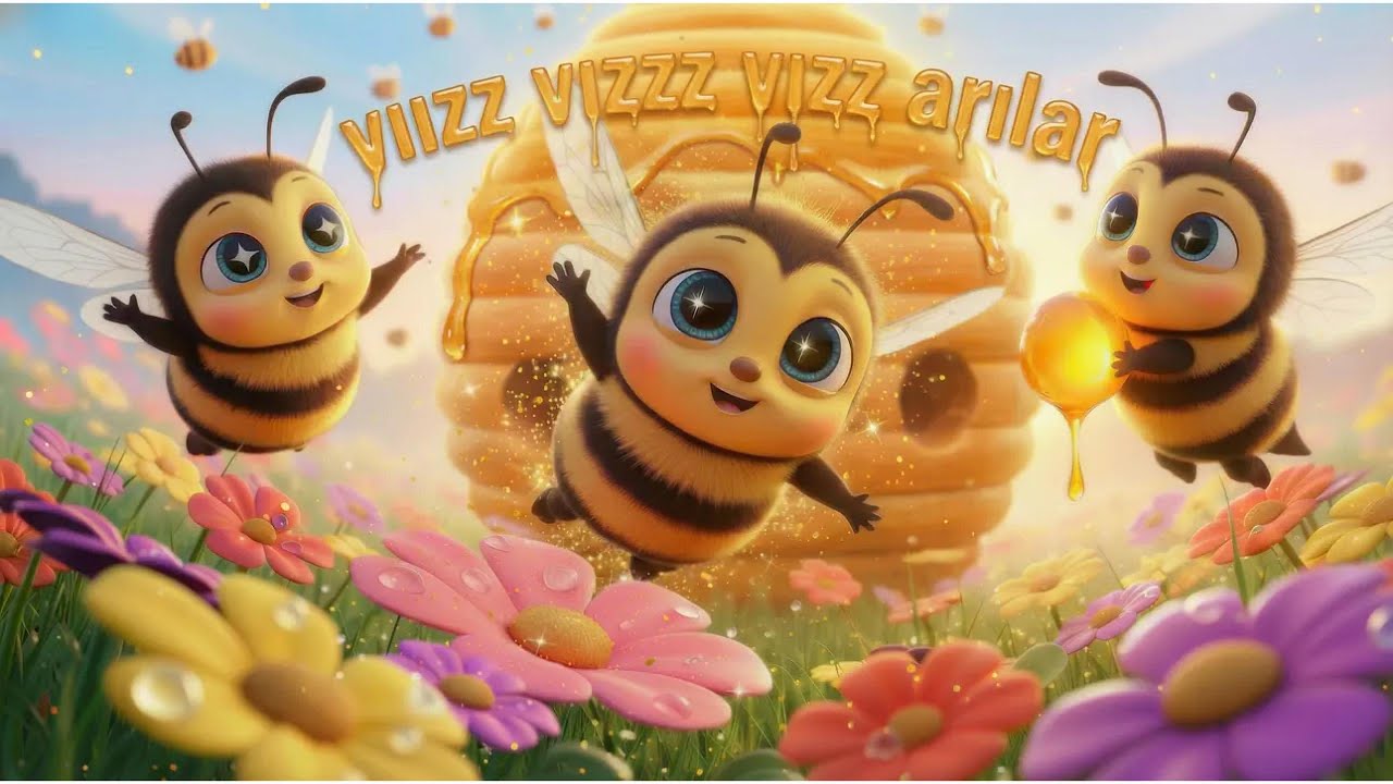 Arı Şarkısı 🐝 Vız Vız Vız Arılar | Çocuk Şarkıları | Eğitici Animasyon