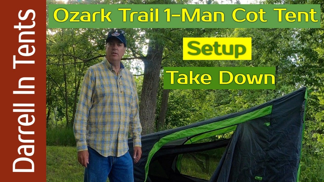 Darrell In Tents | Ozark Trail Cot Tent Setup & Take Down