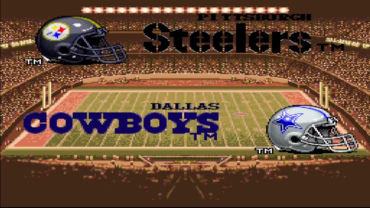 Dallas Cowboys at Pittsburgh Steelers | 1994 NFL Season Simulation | Tecmo Super Bowl II (SNES)