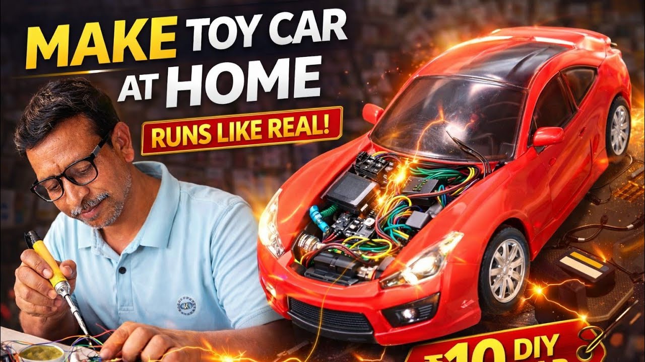 How To Make a Toy Car at Home 🚗 | चलने वाली कार बनाओ (Easy DIY) #DIYCar#ScienceProject #DIYProject