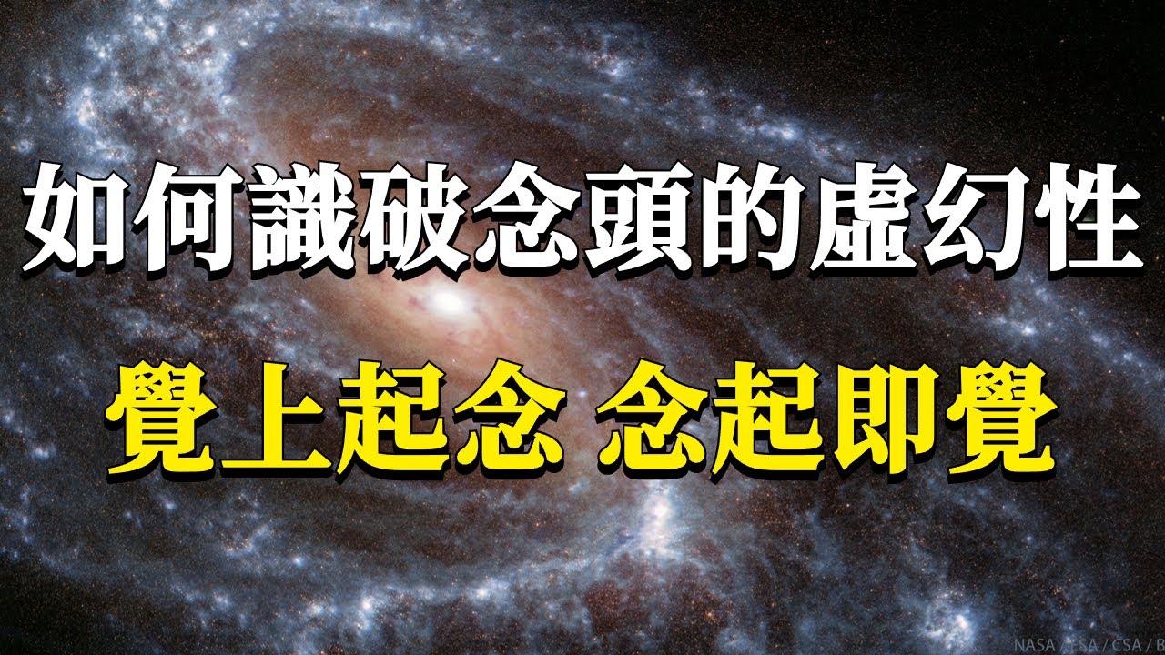 如何才能識破念頭的虛幻性，擺脫念頭對你的操控？覺上起念，念起即覺！
