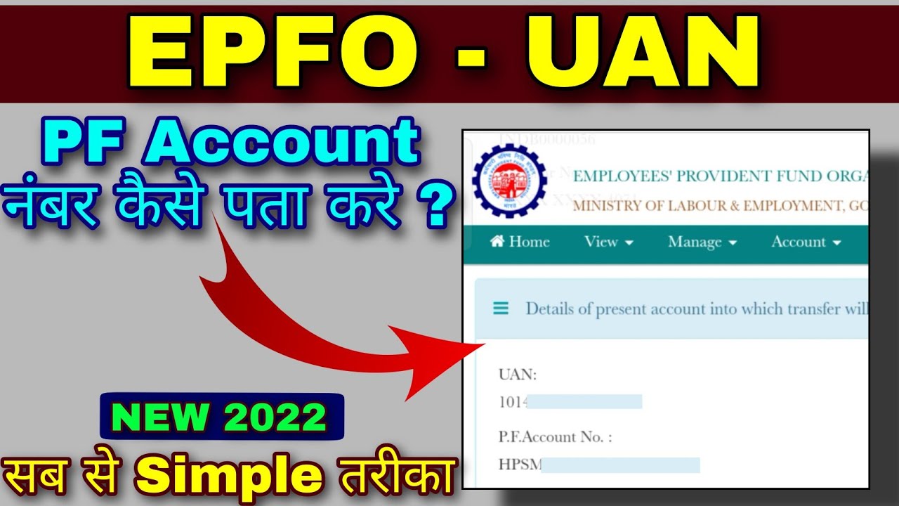 How To Find PF Account Number 2022 |pf number kaise pata kare| PF नंबर भूल गए तो ऐसे पता करे| #epfo