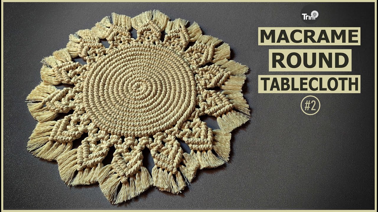 Скатерть макраме круглая | Настольный коврик | Учебник по скатерти из макраме