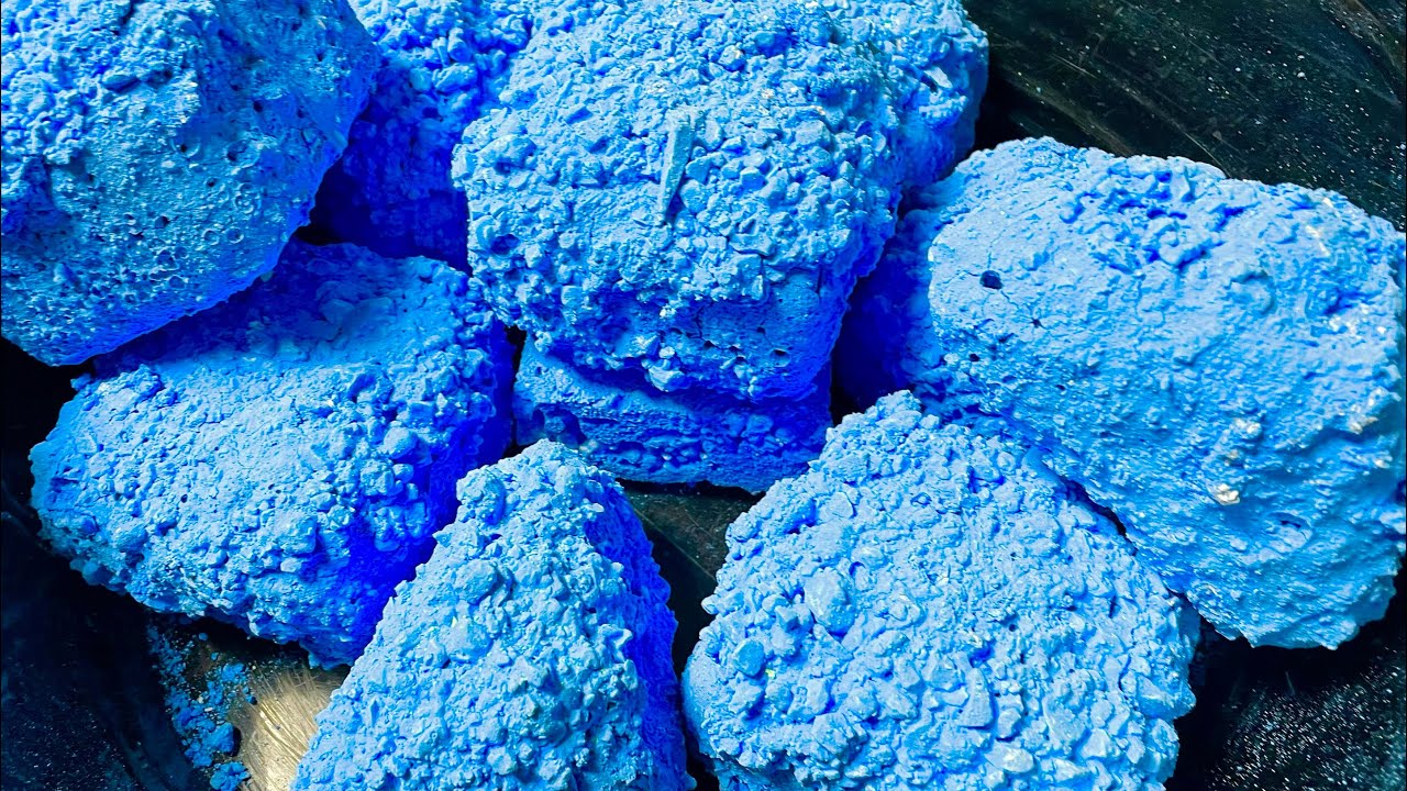 Neon Blue Pasted Gym Chalk Blocks