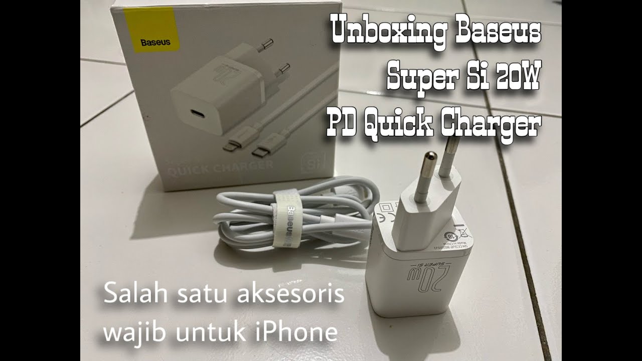 UNBOXING BASEUS SUPER SI 20W I PD QUICK CHARGER