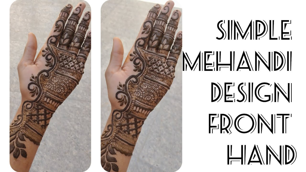 Simple front hand mehandi design ❤️#arbicmehandidesign #heenaart #kafifmehandidesign 