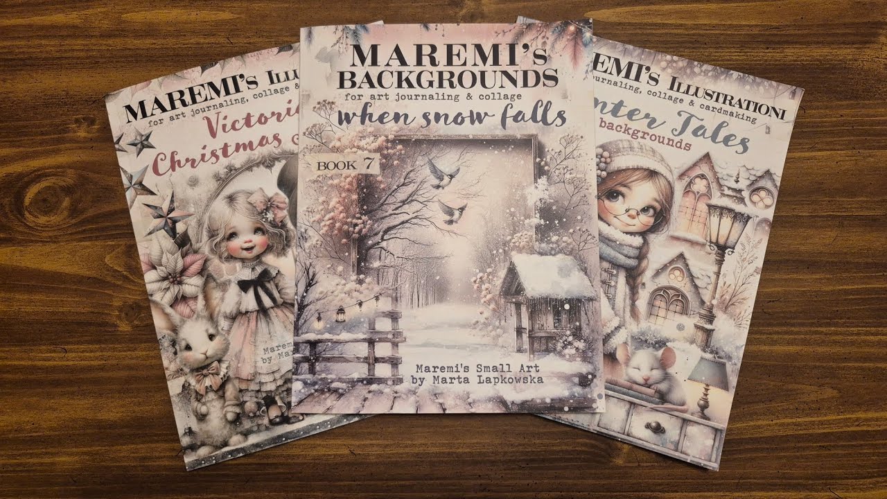 Книга коллажей «Когда падает снег» — Маленькое искусство Мареми — Обзор, обзор и советы, часть 3