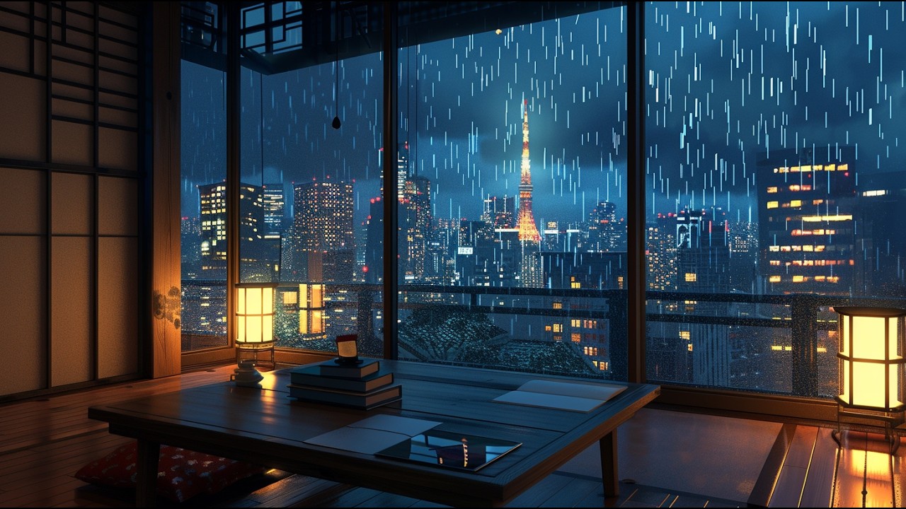 Rainy Tokyo Night Lofi ☔ Calm Beats for Study & Deep Focus