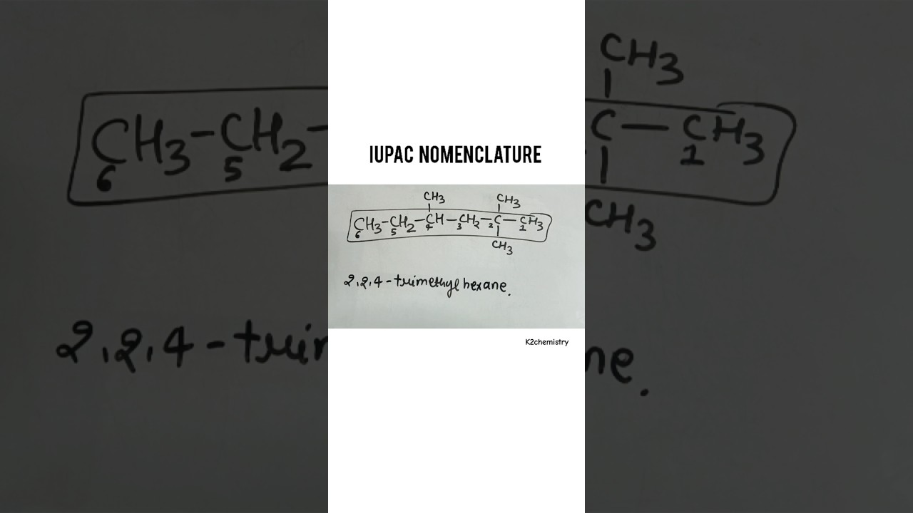Iupac nomenclature of alkane l chemistry l