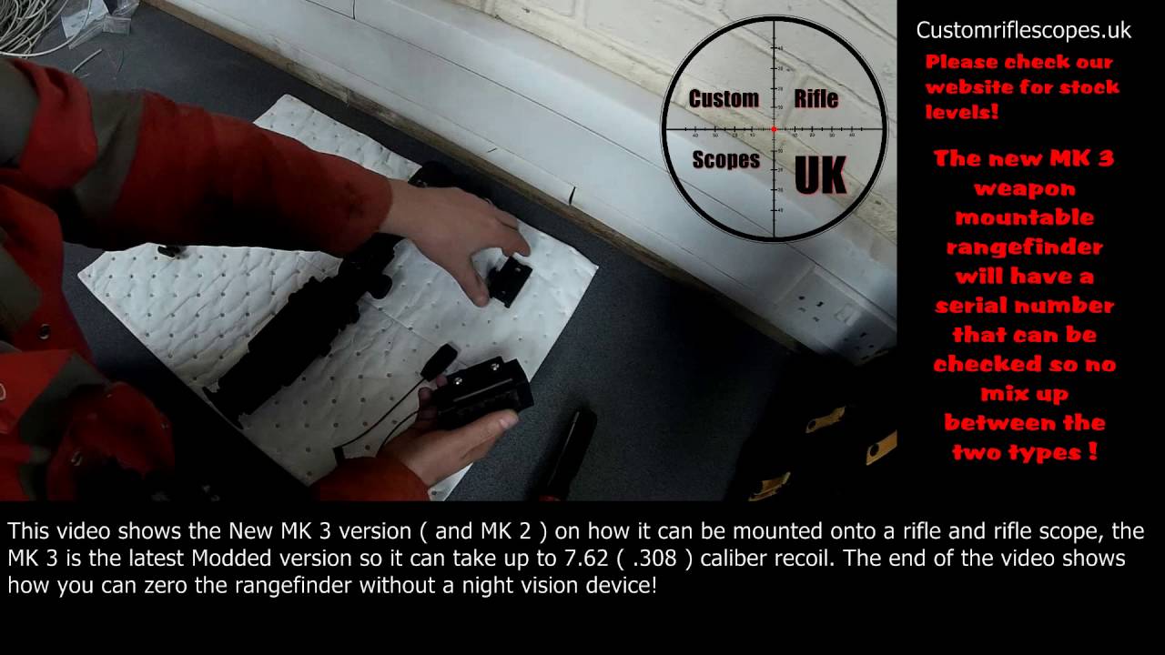 Weapon mountable laser rangefinder mounting and zeroing new MK3
