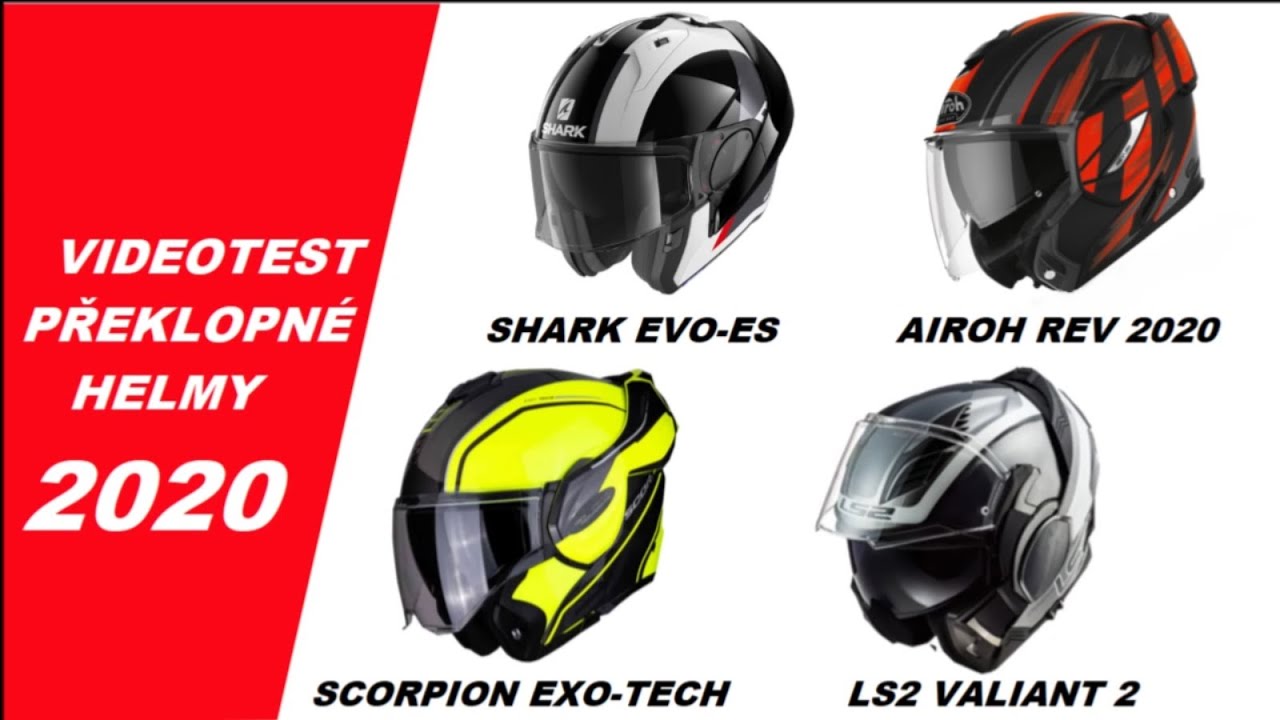 Jak vybrat přilbu - Velký test překlopných přileb. Shark Airoh LS2 Scorpion