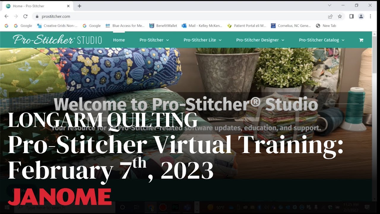 Pro-Stitcher Virtual Training, February 7th 2023 with Kelley McKenzie